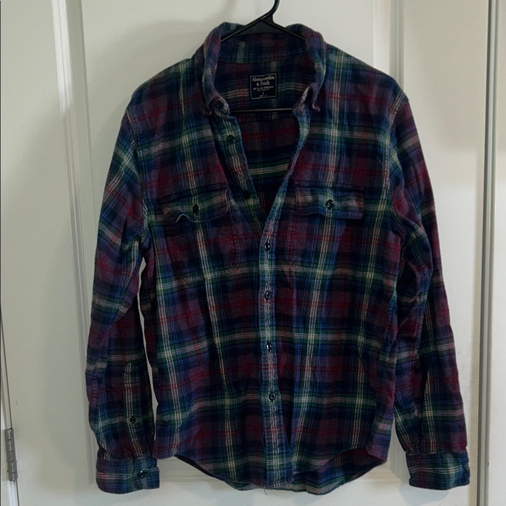 Abercrombie & Fitch Multicolor Plaid Button Down Shirt